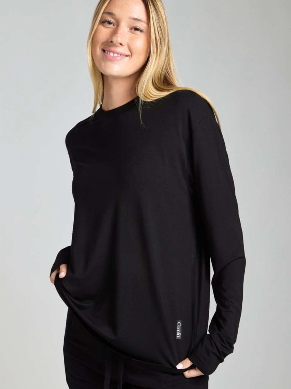 Comfrt Cloud Lounge Long Sleeve Tee size 2X black
